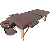 Amazon.co.jp: 折りたたみ木製マッサージベッド（有孔)チョコレート